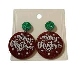 Festive “Merry Christmas” Earrings
